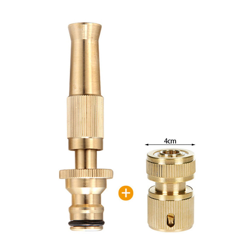 Hittime 2Pcs Car High Pressure Water Spray Tool Spray Tool Washing Machine Tool with Quick-connect Connector Metal Brass Lawn Garden Hose Pipe