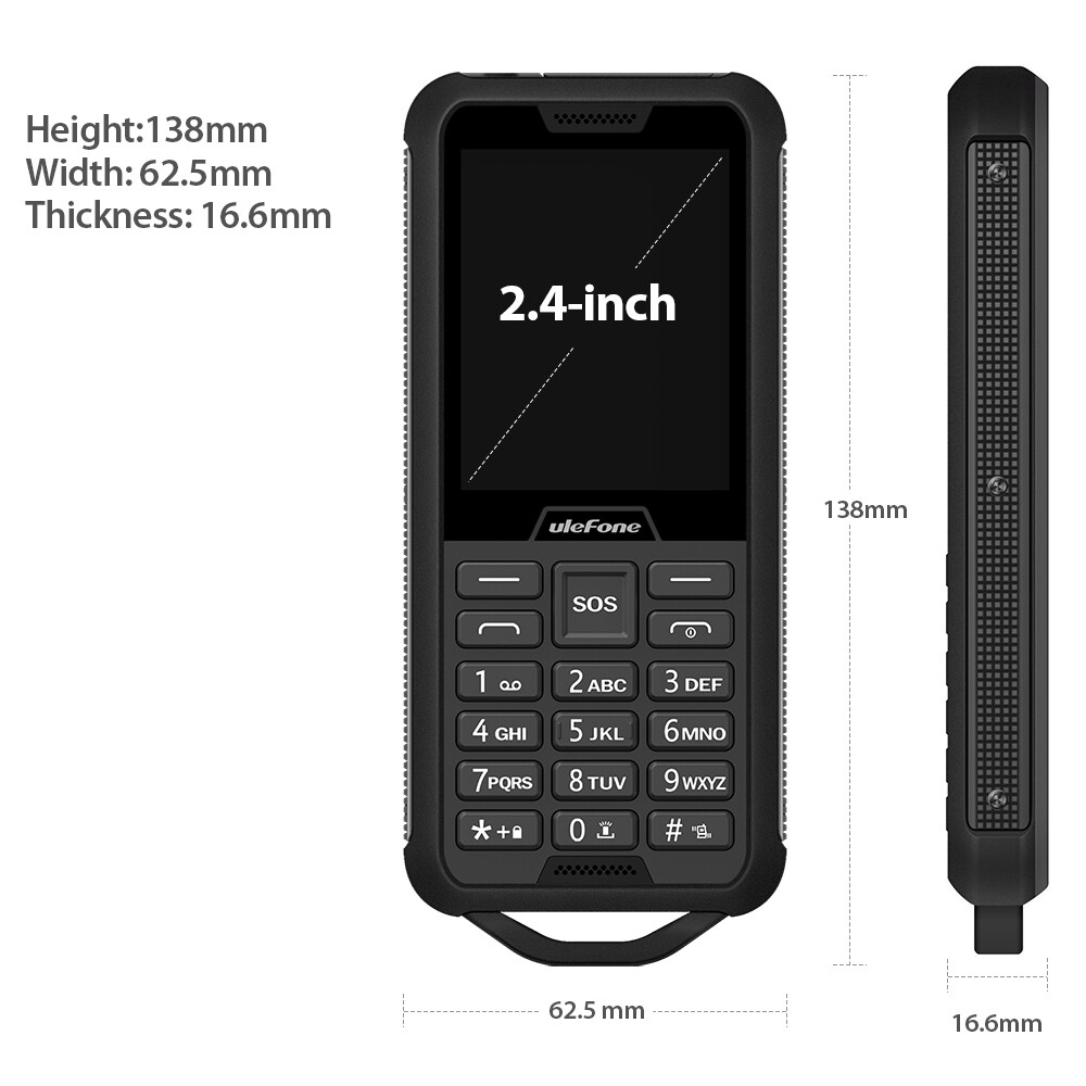 Ulefone Armor Mini 2โทรศัพท์มีสาย,32Mb + 32Mb, IP68กันน้ำกันฝุ่นกัน ...