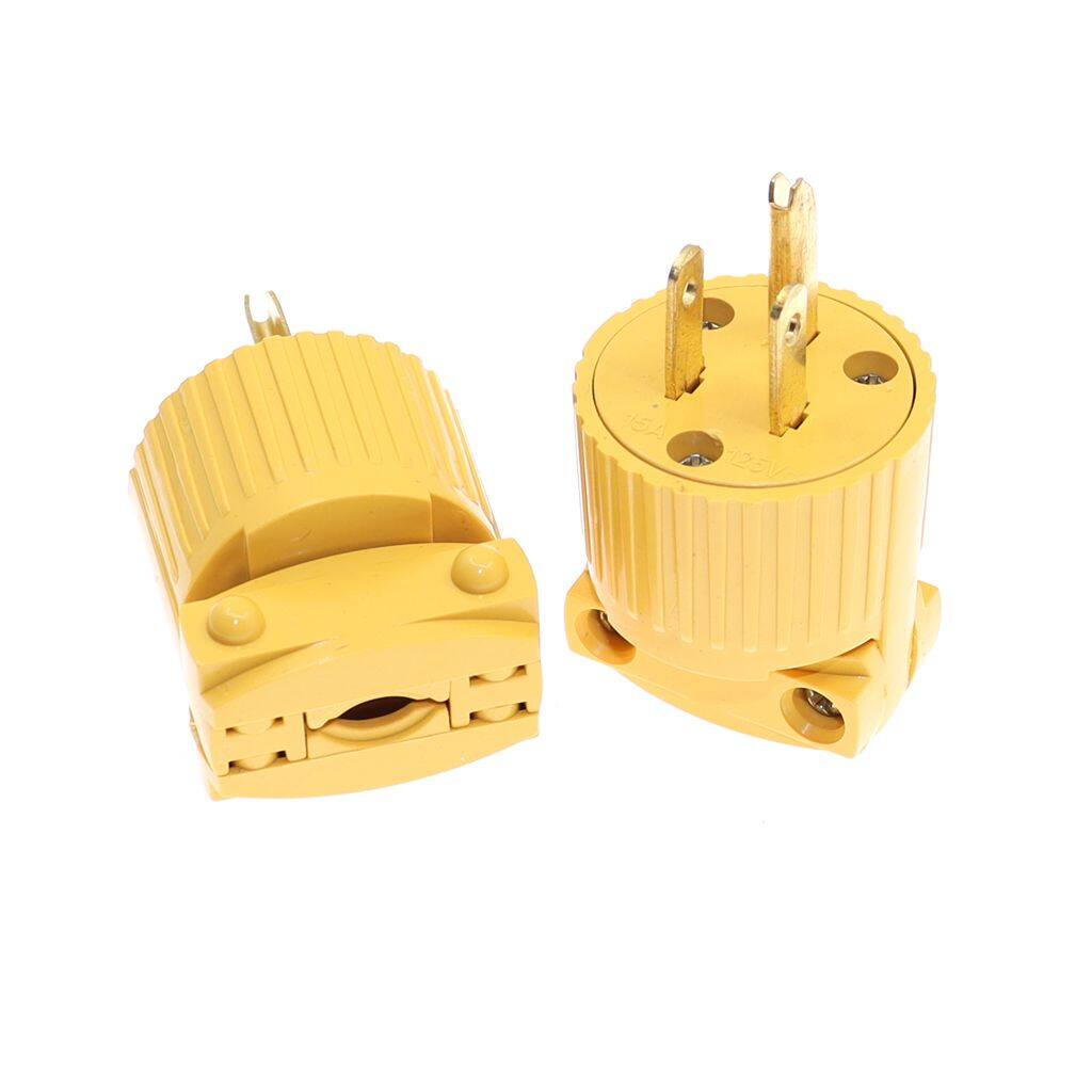 5-15P US Rewireable Power Plug Adapter 15A Industrial Wiring Electric American 3 Pole Male Plug Extension Cord Adaptor