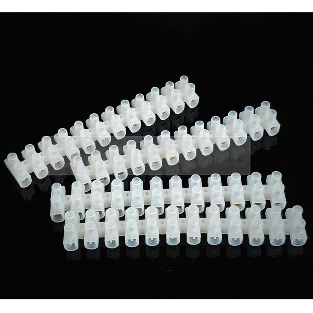 Wire Connector Dual Row 12 Positions Barrier Strip Block Terminal Plastic Electrical Connector Terminal Screw Terminal Block
