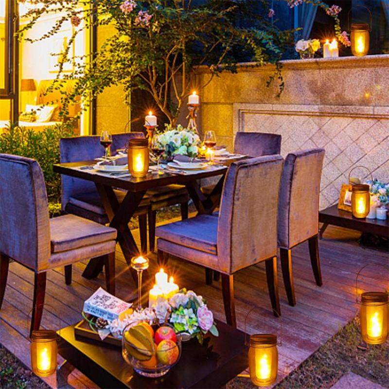 Đèn năng lượng mặt trời treo tự động cảm ứng nhấp nháy ngọn lửa đèn lồng cho sân vườn trang trí