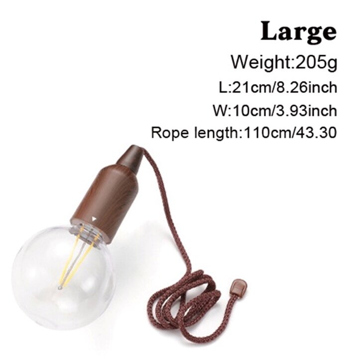 Waterproof Camping Hanging Pull String Light Atmosphere Lamp Warm Light