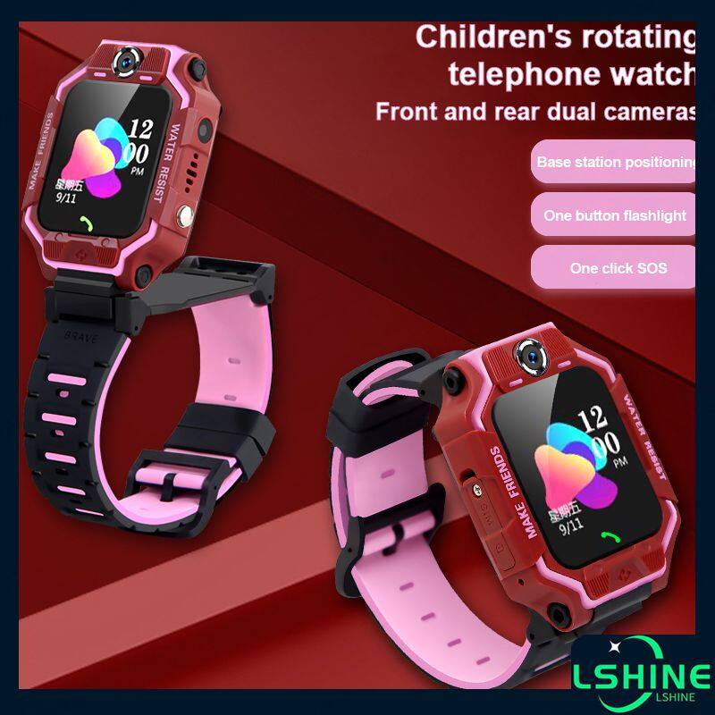 Lshine【sẵn Sàng】 R36C Camera Kép Đồng Hồ Thông Minh Cho Trẻ Em IP67 Không Thấm Nước, Xoay 360 ° BodyWatch Màn Hình Màu Cảm Ứng SOS Thế Hệ Thứ Sáu Phiên Bản Đỉnh Cao Quà Tặng Trẻ Em Tốt Nhất