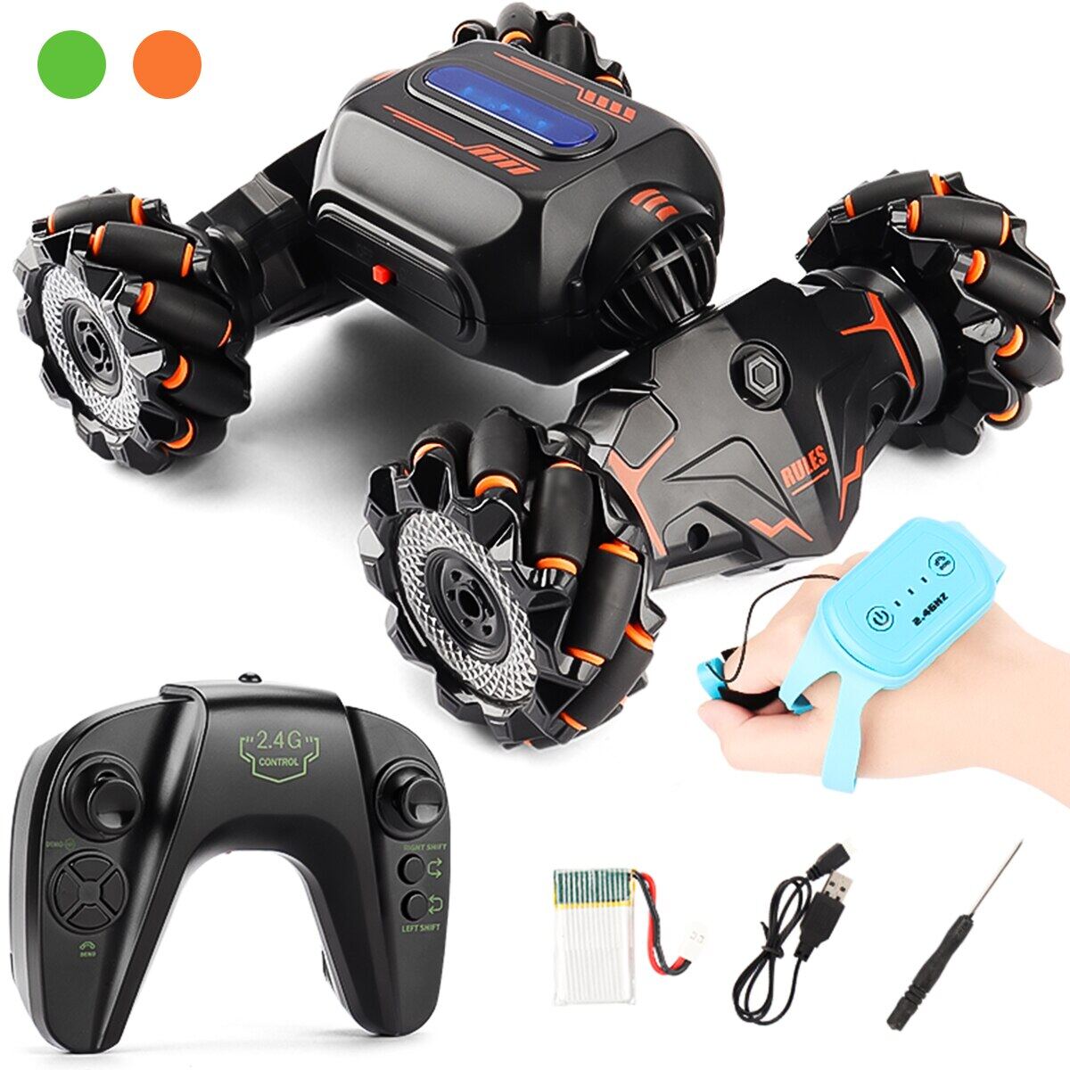 RC Car for Kids 2,4 GHz RC Stunt Car 360 Rotation Remote Control Remote