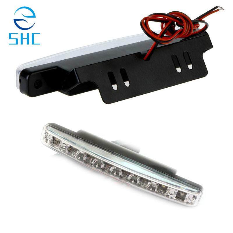 SHC 2 Pcs DC 12 V Mobil 8LED Berkendara Siang Hari Berjalan Lampu Kabut Mobil DRL Lampu Tahan Air Putih Lampu Otomatis Mobil Styling Sep24