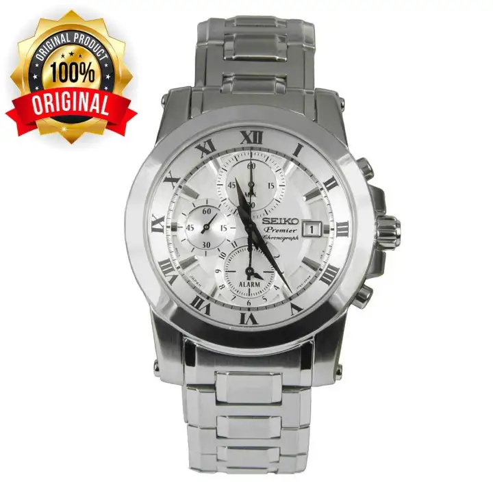 Seiko Premier Snaf29p1 Tough And Durable Alarm Chronograph Watch