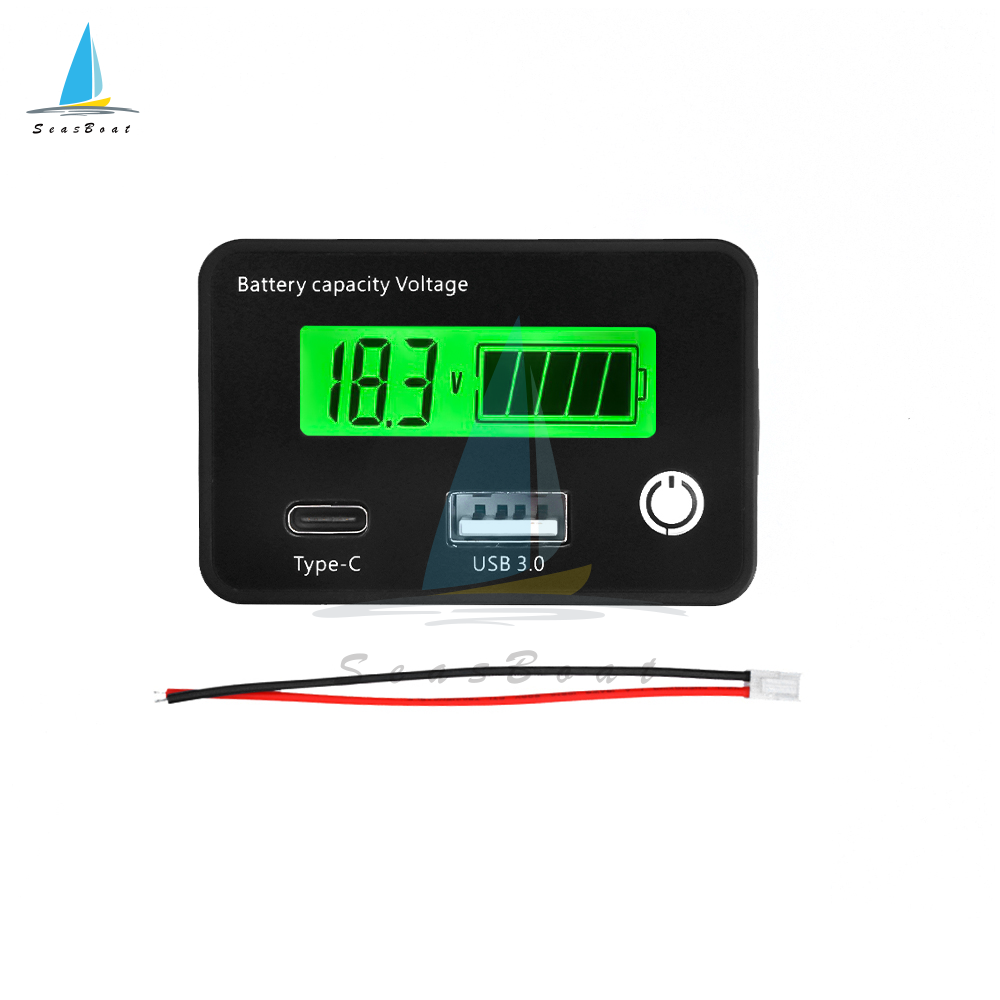 DC8-30V Lead Acid Lithium Battery Capacity Indicator Car Motorcycle Digital Voltmeter Voltage Tester Meter Tool LCD Display