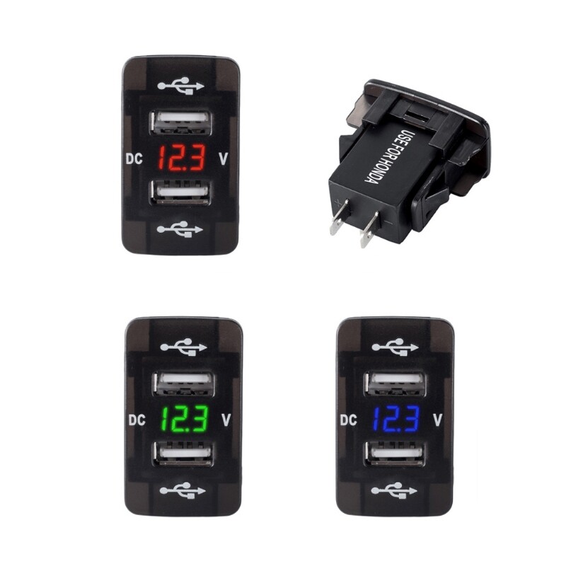 Cổng sạc pin hai đầu USB DC 12V 24V có màn hình LED thích hợp cho xe hơi HONDA
