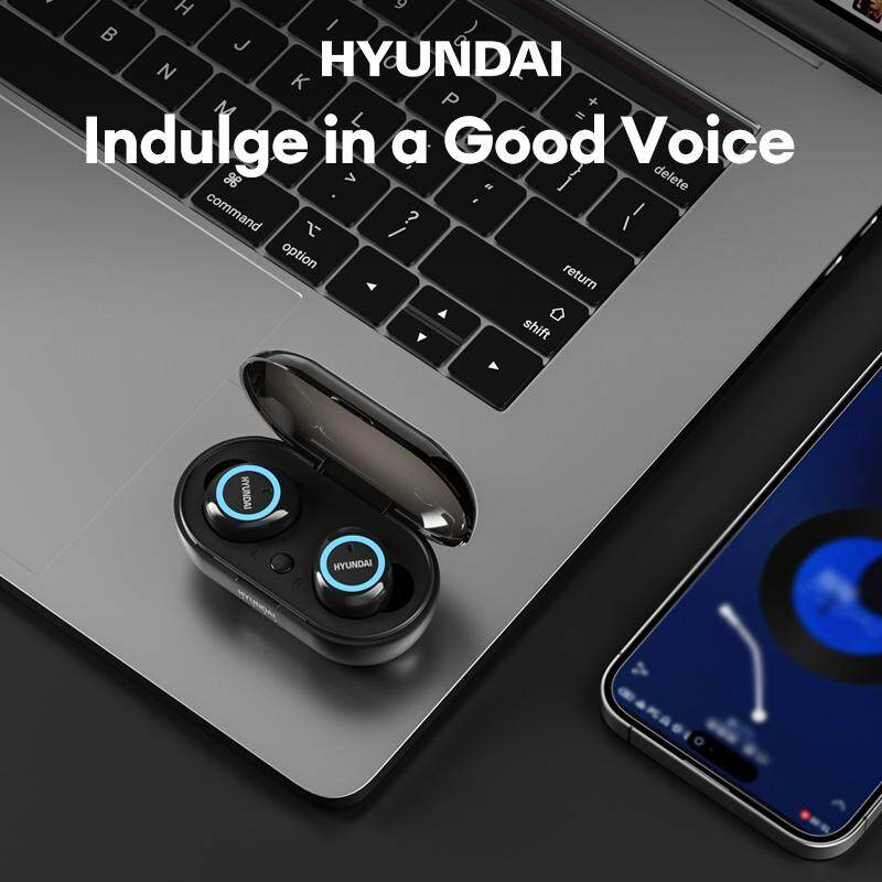 Hyundai HY-T21 TWS Tai nghe bluetooth bt5.3 Tai nghe nhét tai không dây 9D âm thanh độ trung thực cao thể thao không thấm nước TWS Tai nghe kèm mic không dây cho Oppo Realme Xiaomi Earbuds