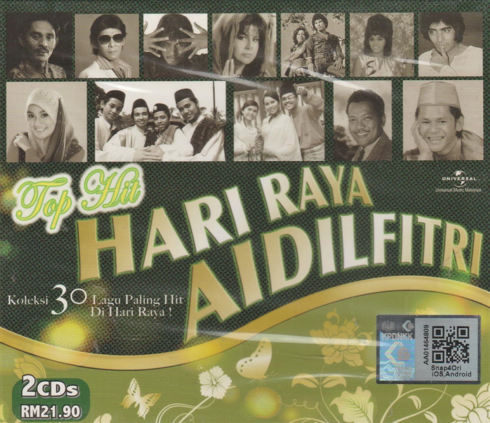 CD Top Hit Hari Raya Aidilfitri Koleksi 30 Lagu Paling Hit Di