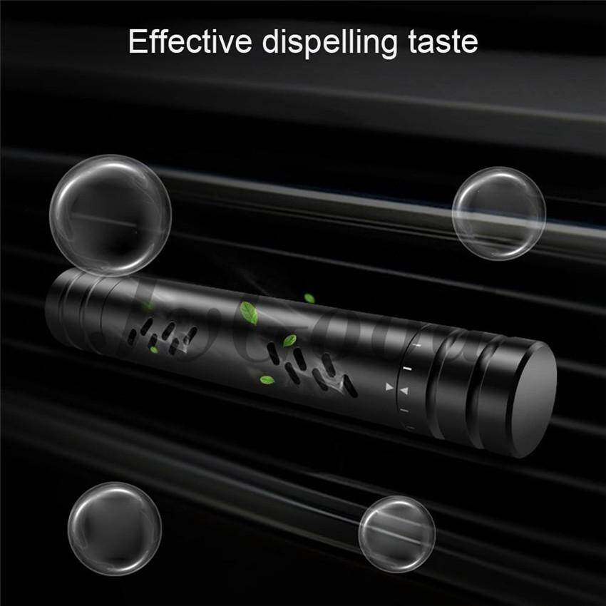 JvGood Car Solid Perfume Car Air Freshener Auto Perfume Essential Oil Diffuser Car Solid Aroma Stick Car Fragrance Diffuser Vent Clip Long-lasting Fragrance - Black