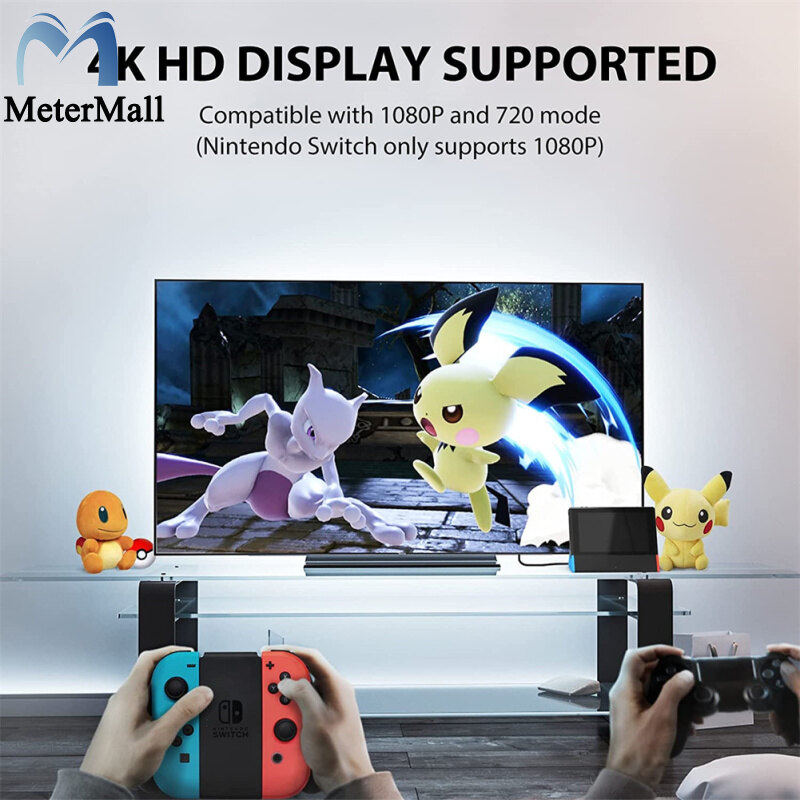 Siwiqu Tv Dock Station Replacement With 4k Hdmi-compatible Adapter/Type C/USB Port Compatible For Nintendo Switch/switch Oled