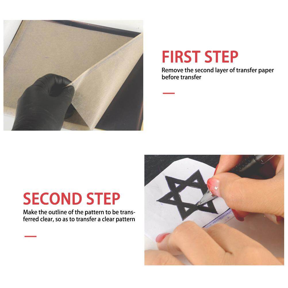 LOMG 10pcs Tattoo Transfer Paper Thermal Carbon Transfer Stencil Paper