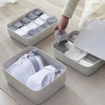 Sealavender 1 7 15 Grid Underwear Storage Compartment Box For Bras