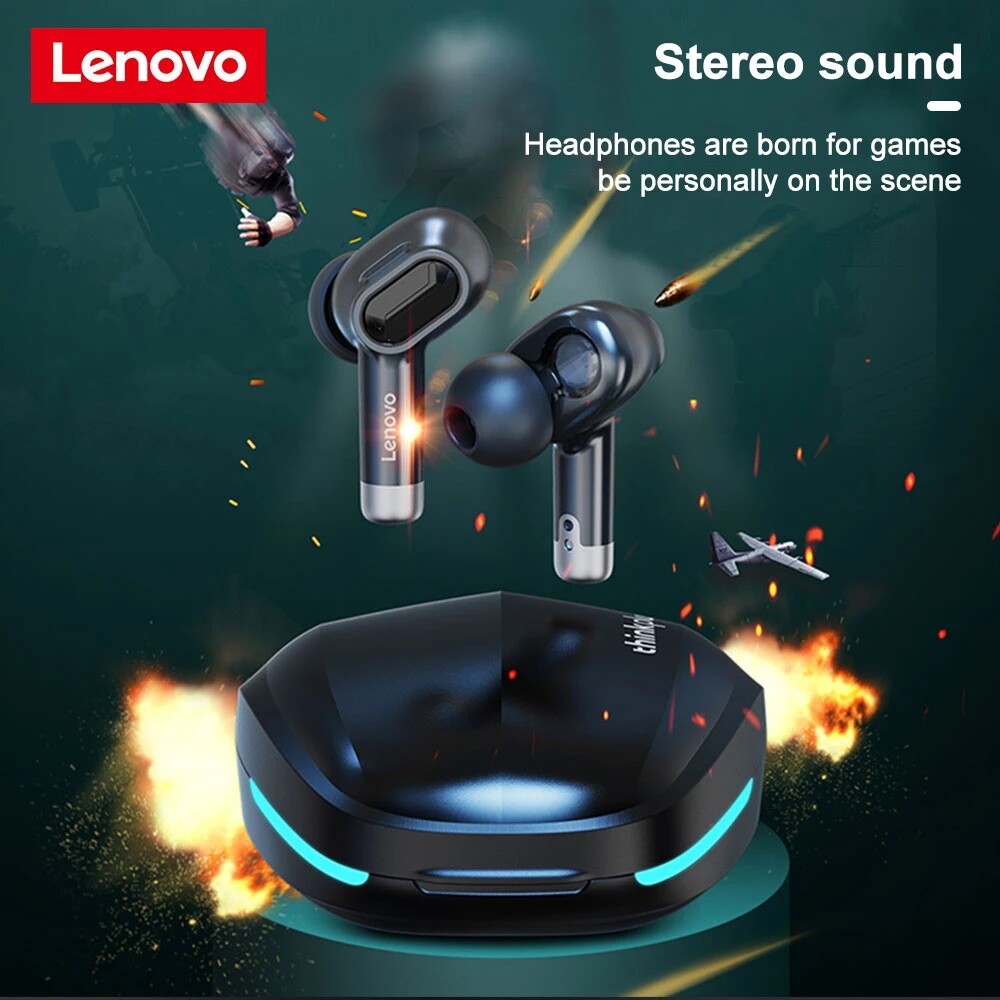 Lenovo Tai Nghe Chơi Game TWS GM2 Tai Nghe Bluetooth Không Dây Mới Tai Nghe Hai Chế Độ Giảm Tiếng Ồn Cho Âm Nhạc Thể Thao Điện Tử