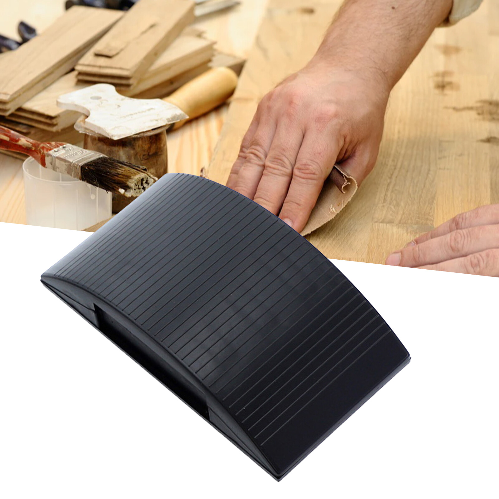Farfi Hand Sanding Block Ergonomic Design Professional Sandpaper Backing Pad