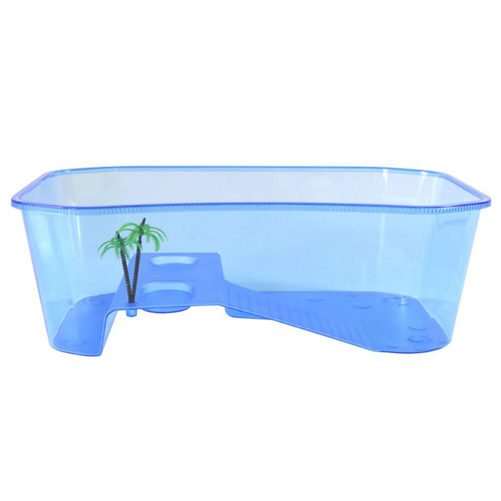Mini Premium Turtle Tank With Basking Ramp Platform Multi-area Design Tortoise Habitat Aquarium Tools