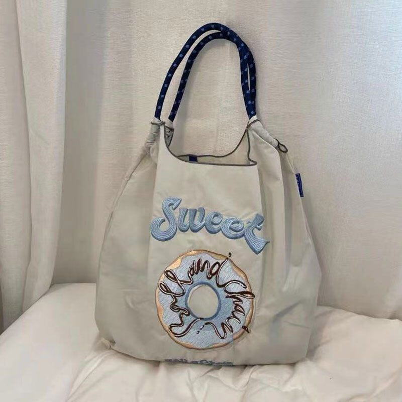 ARCTIC HUNTER Japanese new embroidery large capacity shopping bag Japanese niche nylon portable canvas bag casual cloth bag female bag