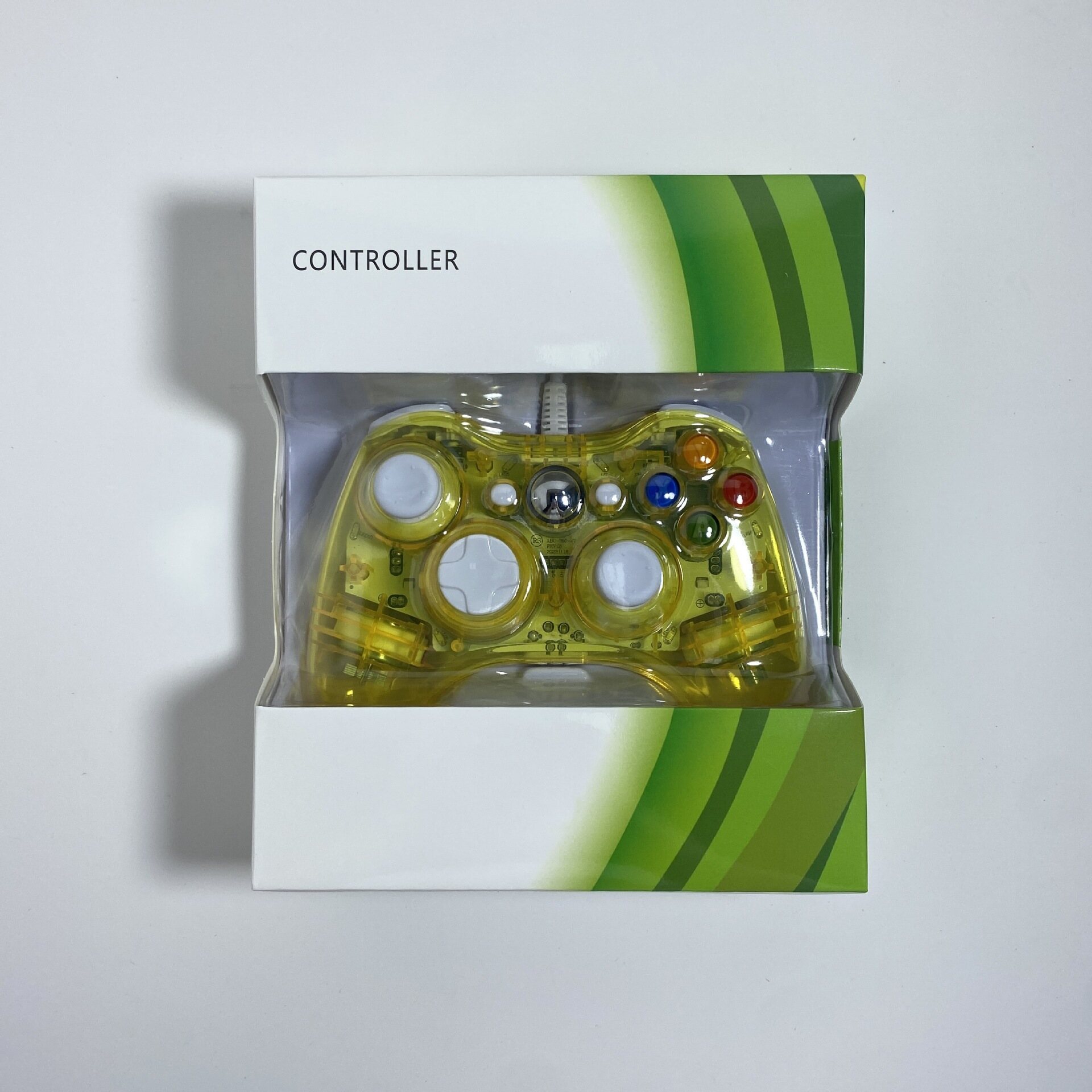 Wired Controller Gamepad For Xbox 360 Game Controller Transparent With LED Light Support For PC Android
