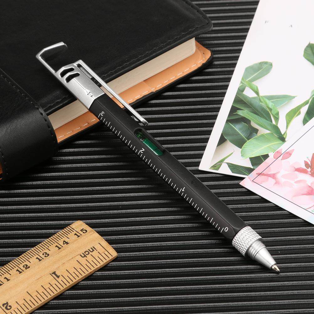 [Chinatera] Simple Multi-function Ballpoint Pen Mobile Phone Bracket Screwdriver Level Ruler Kids Student School Pen