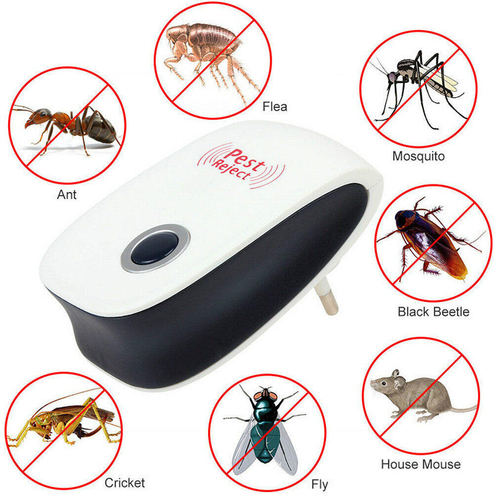 Ultrasonic Cockroach Mosquito Repeller Home Repellent Device Pest Exterminator