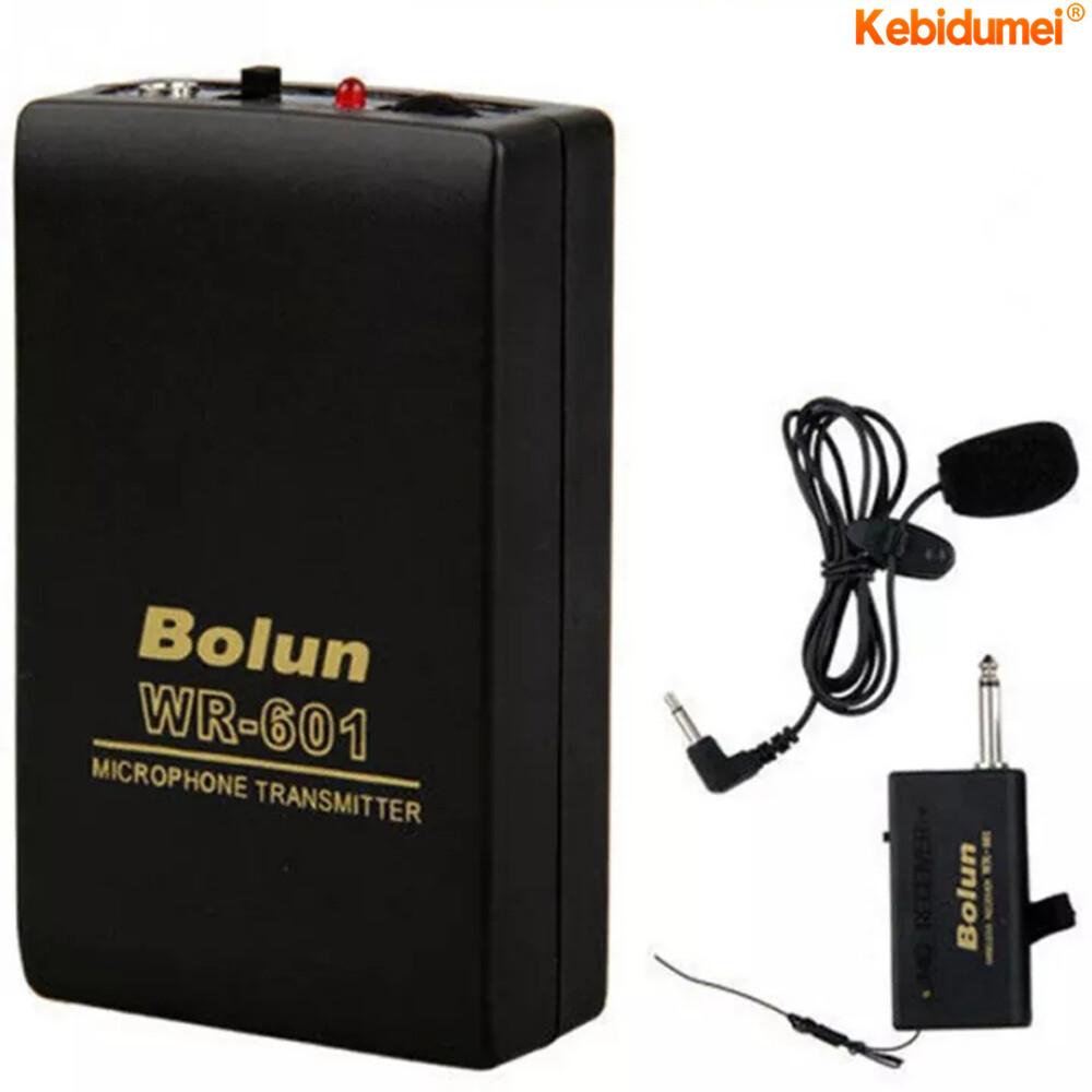 Kebidumei Wireless FM Transmitter Receiver Mini Lapel Clip Microphone Portable Wireless Microphone For Public Speaking Teaching