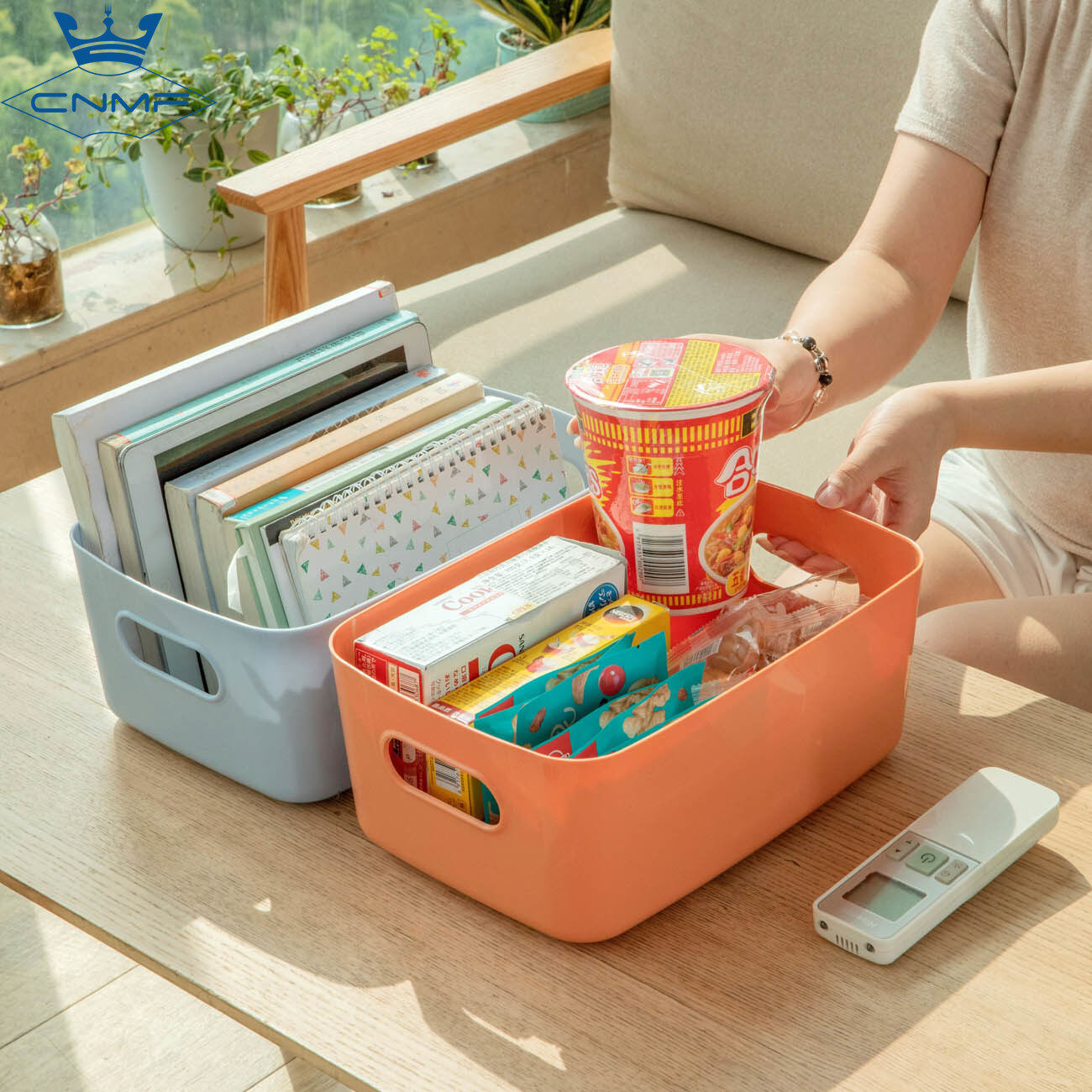 CNMF PP Multifunctional Durable High-Capacity Desktop Storage Box
