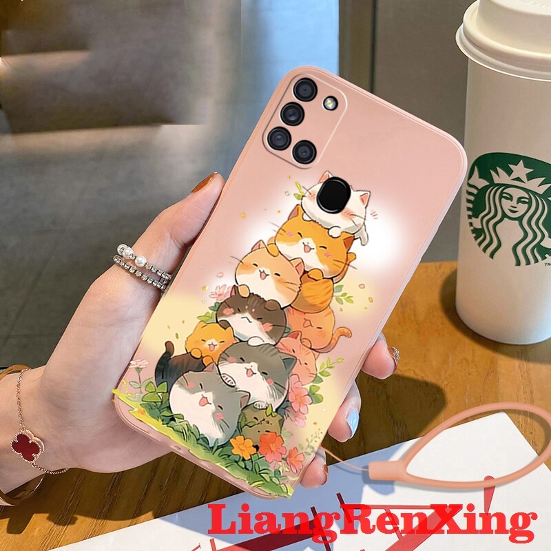Casing SAMSUNG a21s phone case Softcase Liquid Silicone Protector Smooth shockproof Bumper Cover new design YTDMM01