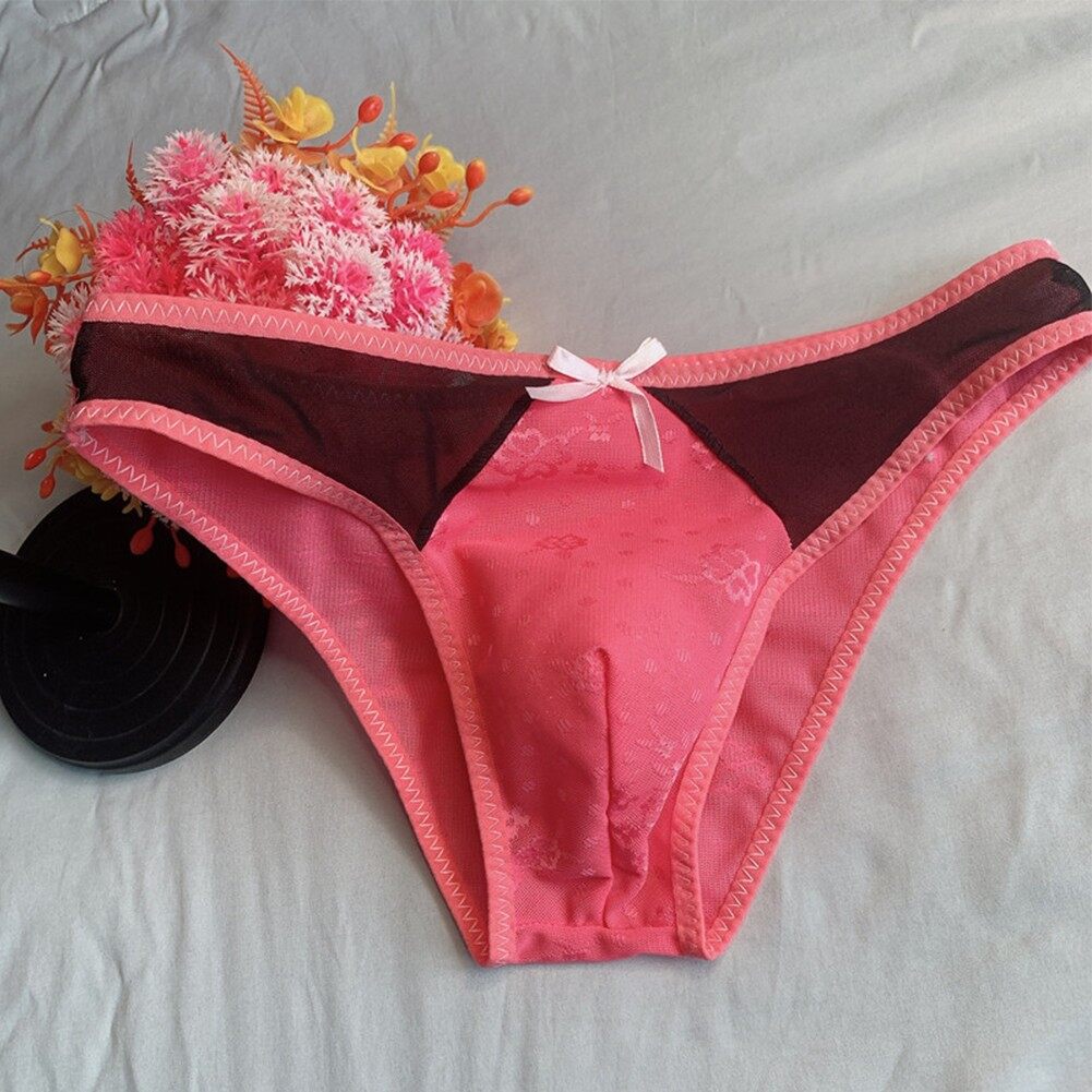 Sissy Underpants For Men Ultra-Thin Breathable Jacquard Large Underwear