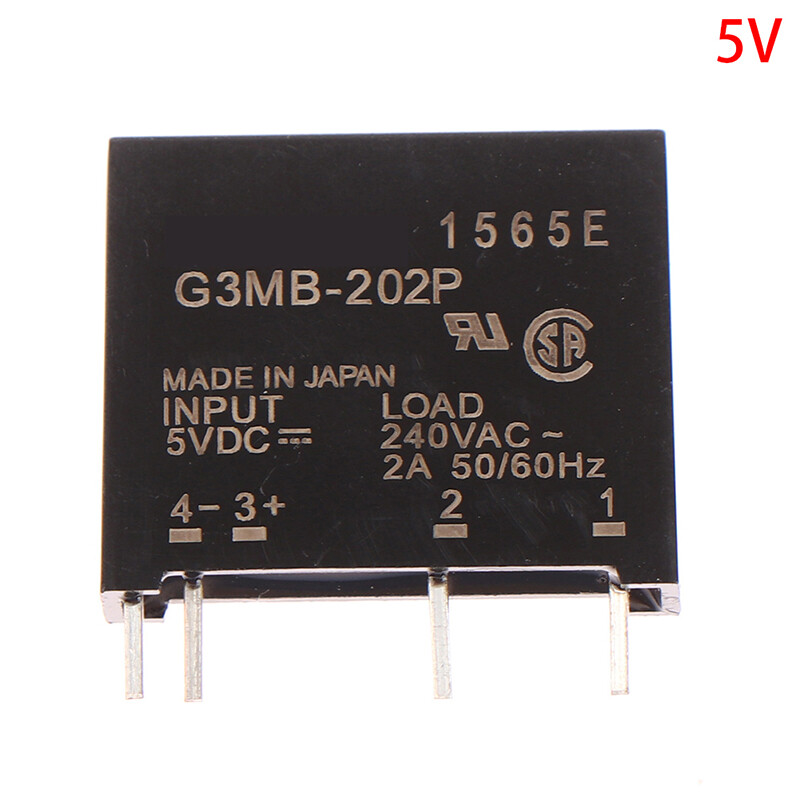 Mredl 1pc 5v 12v 24v dc-ac solid state relay module g3mb-202p-5vdc pcb ssr ac 240v 2a snubber circuit resistor relay switch