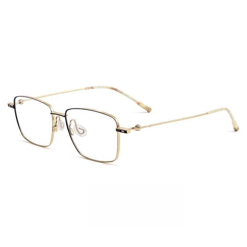 FIRADA Fashion Luxury Glasses Vintage Pure Titanium Square Glasses Business Design Men's Prescription Glasses Frame 202308T