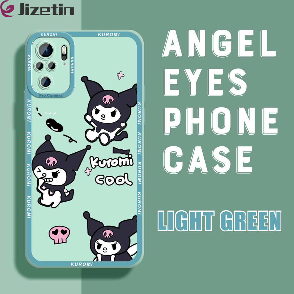 Jizetin Phone Case Casing For Redmi Note 11 Note 11 Pro Note 11 Pro 5G Note 11S Note 10 Note 10 5G Note 10 Pro Note 10S Case Girl Lovely Cartoon Kuromi Phone Case Soft Rubber Cellphone Casing New Full Cover Camera Protection Shockproof Case