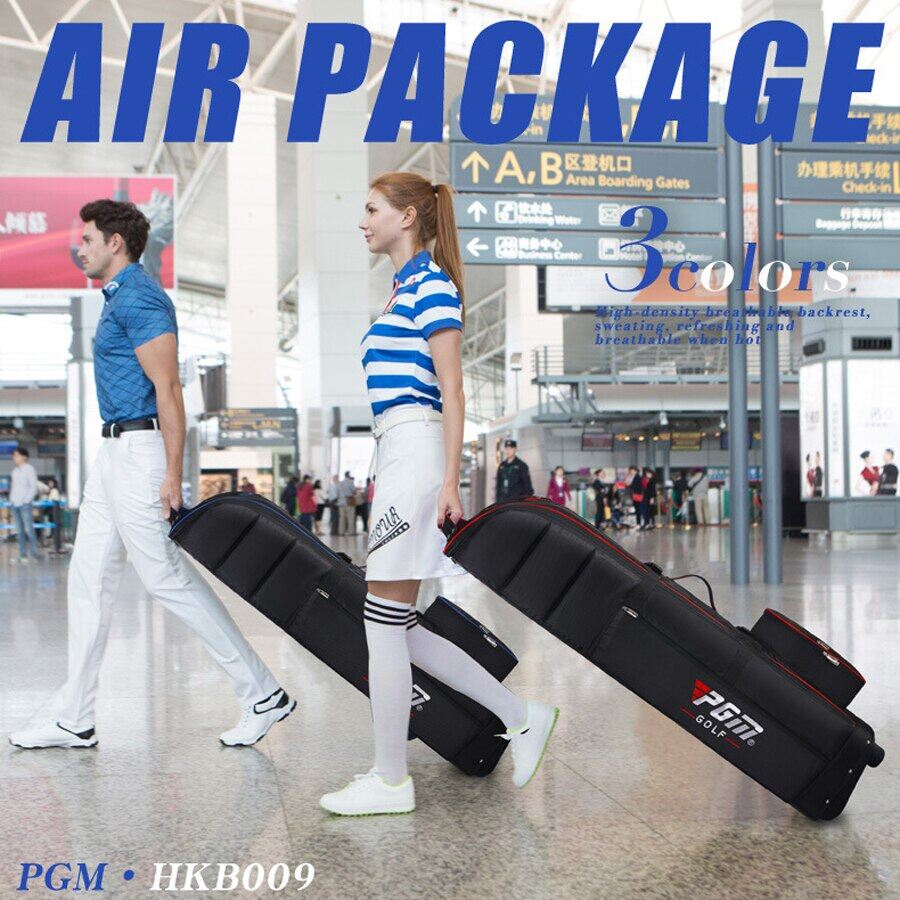 PGM Golf Aviation Bag Foldable with Tugboat Aircraft Consignment Bag with Complimentary Dust Storage Bags HKB009
