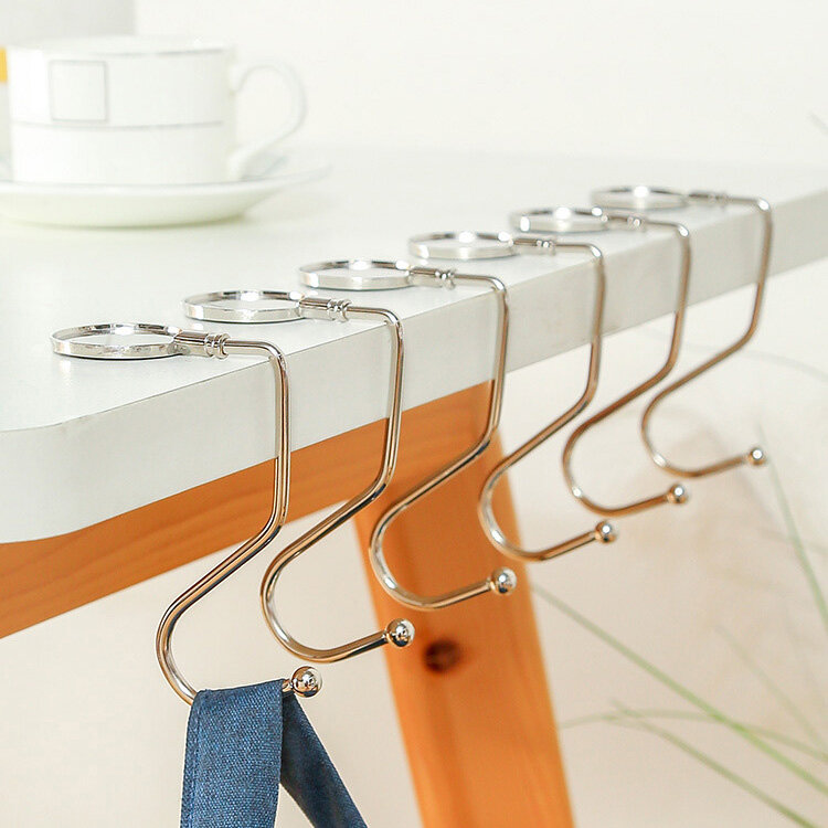 Folding Bag Hook Hanger Purse Handbag Holders Table Organizer Office Desk Side Hook