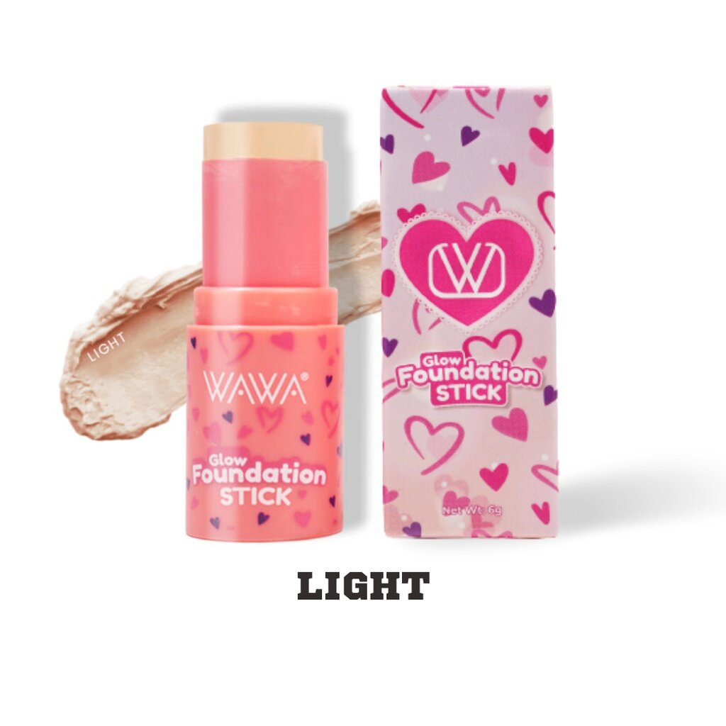🔥Hot Item🔥 WAWA Foundation Stick Glow 6gm Light / Natural/Medium