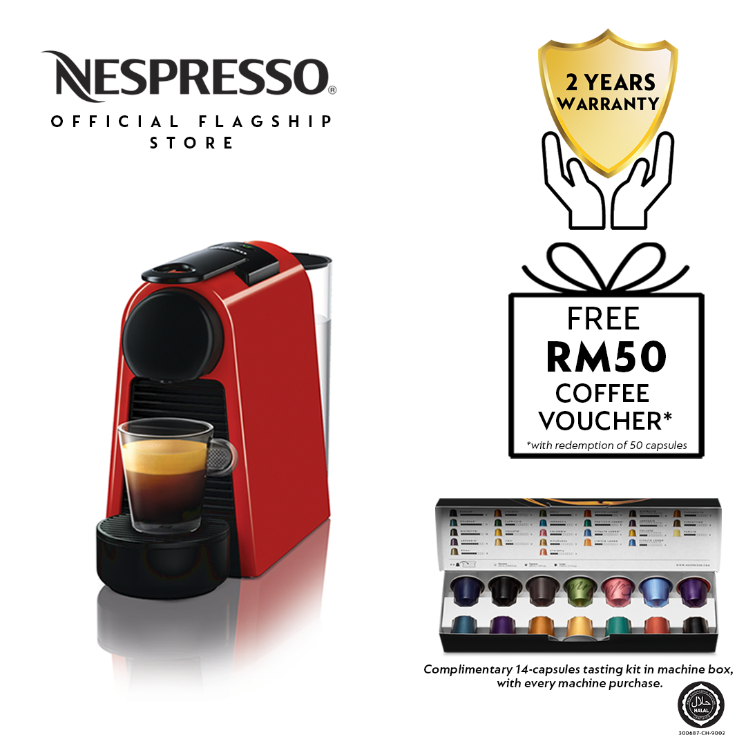Nespresso Essenza Mini Coffee Machine Red / Coffee Maker / Automated