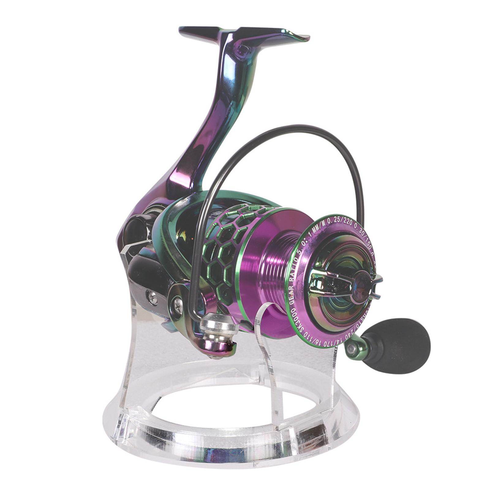 Daywolf Fishing Reel Display Stand Casting Reel Holder Fishing Supplies Strong Organiser Transparent Fishing Wheel Reel Rack for Reel Showing