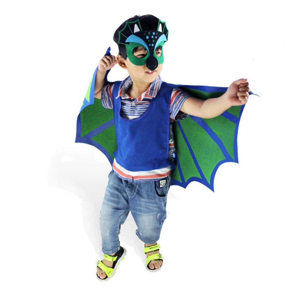 Funny Simulation Pterosaur Dinosaur Wings Costume with Mask for Kids Children Boys Girls Halloween Masquerade Role Play Dress-up Themed Party