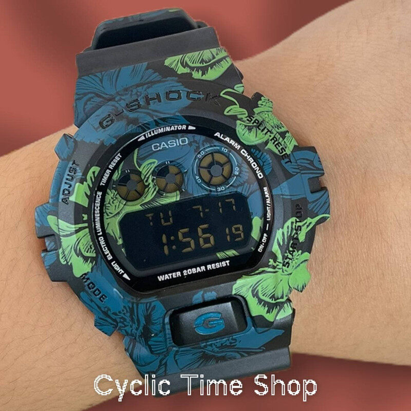 JAM TANGAN_CASIO_G_SHOCK_FLORA GREEN DW_6900 HARGA WHOLESALE OFFER SKALI FREE PERFUME GIFT STOCK BARU Malaysia