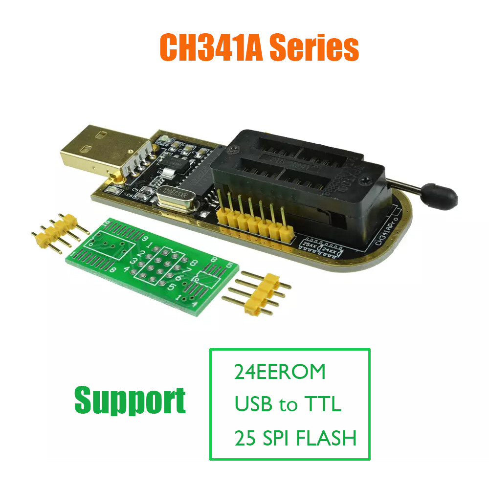 Bộ Lập Trình USB Aideepen Chính Hãng Chip Ghi Dòng CH341A 24 EEPROM BIOS Writer 25 SPI Flash