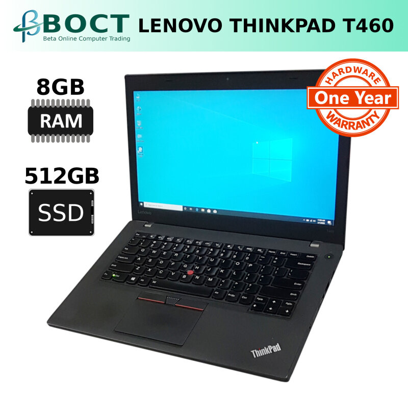 Refurbished Laptop Lenovo ThinkPad T460 / Intel Core i5 6th Generation / 14-inch Full HD 1920 x 1080 screen / Windows 10 Professional Malaysia