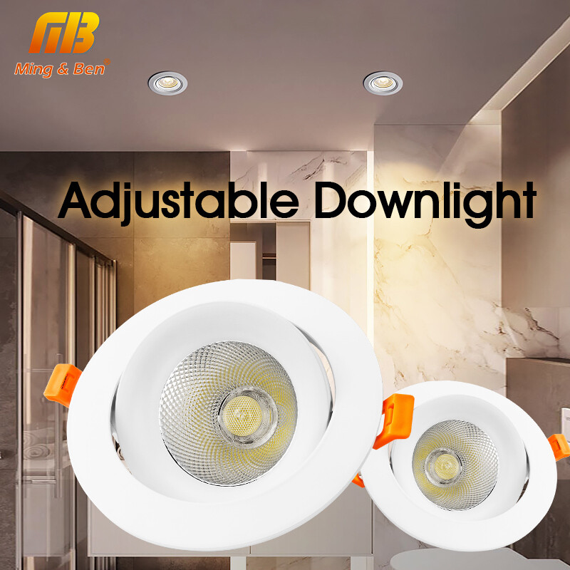 Ming&Ben có thể chỉnh góc downlights âm trần Đèn Chiếu LED 220V 7W 12W 20W Trần điểm đèn LED cho đèn phòng downlight cho trang trí nội thất cửa hàng