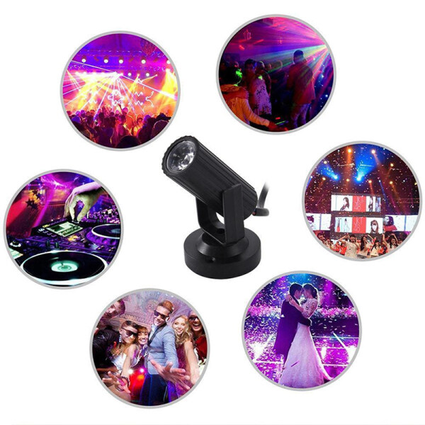 Bảng giá GJCUTE Đèn LED Sân Khấu RGBW 1W Đèn Pin Xoay Đèn Chiếu Sáng Sân Khấu DJ DISCO DMX