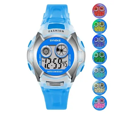 Hot SYNOKE 9034 Children's Electronic Watch 30M Waterproof Calendar Alarm Girl Student Sport Wristwatch Luminous Digital Watches for Kids