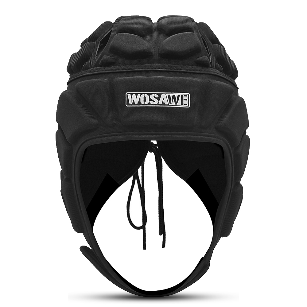 Wosawe Adjustable Goalkeeper Helmet Sports Football Soccer Rugby Goalie Helmet Head Guard