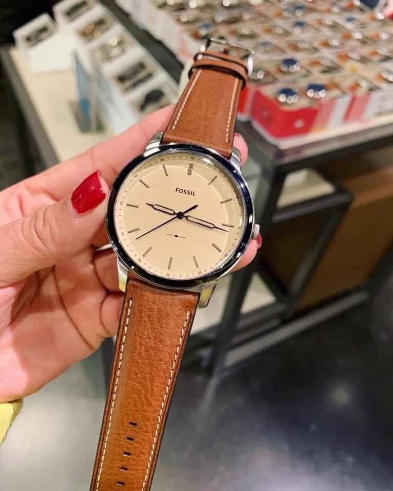 Hand Brown Leather Men's Retro Watch 