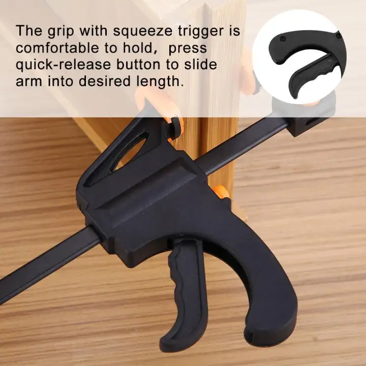 4pcs 4inch Bar F Clamps Clip Grip Quick Ratchet Release