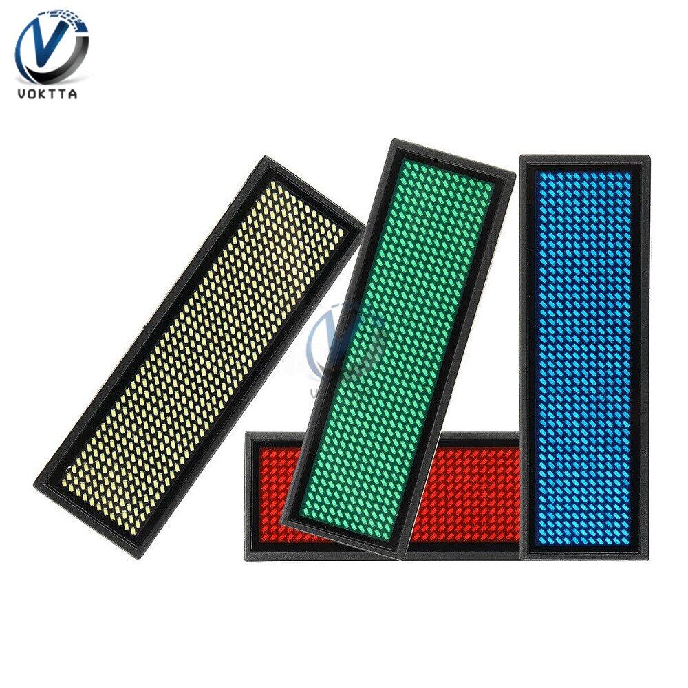 Huy Hiệu Tên Lập Trình Có Thể Sạc Lại Màn Hình Kỹ Thuật Số LED Mini VOKTTA Chính Hãng, 15 Ngôn Ngữ Hiển Thị Mô Đun Huy Hiệu Bảng Hiệu Gắn Thẻ Led Cuộn Bền