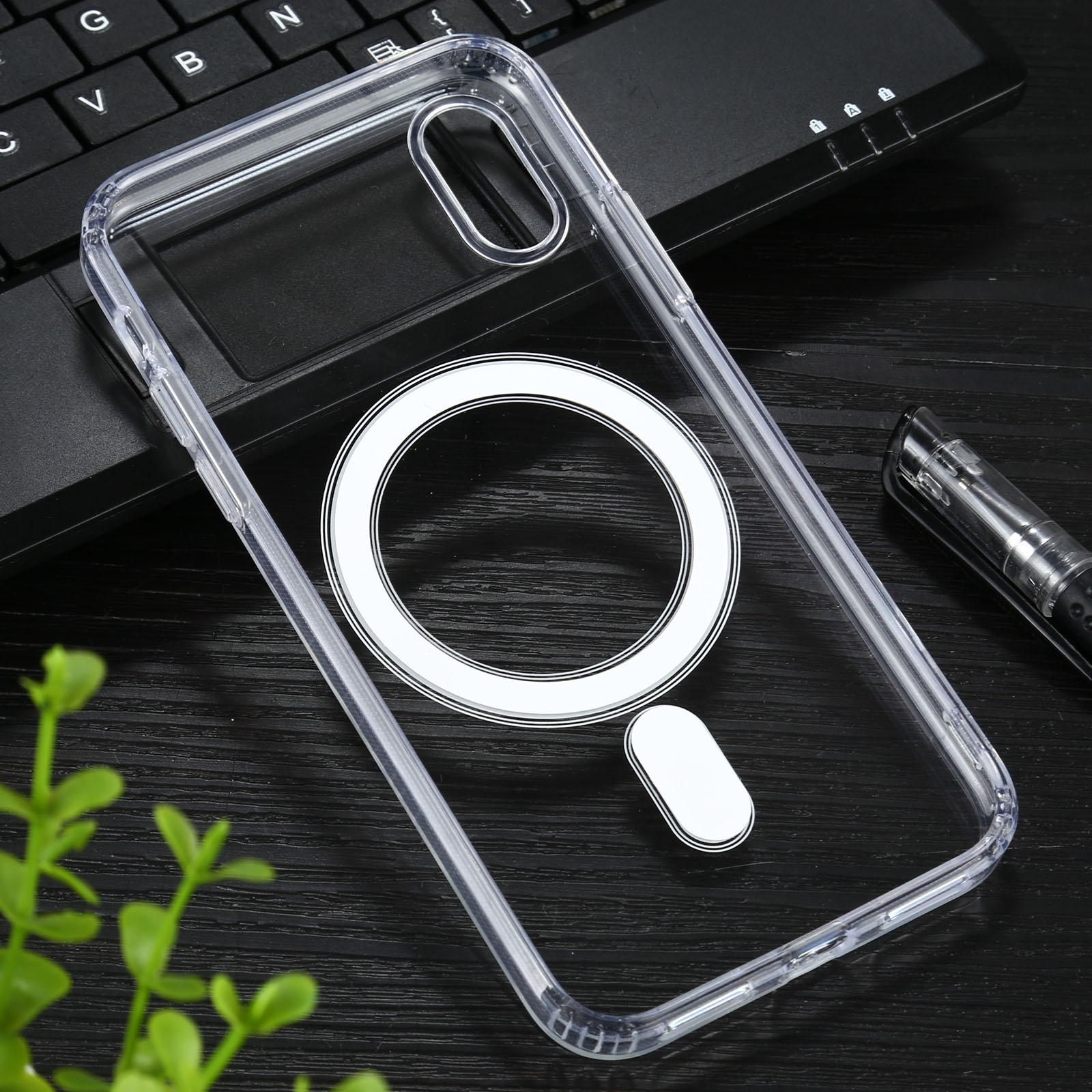 Ốp lưng Magsafe Vòng từ tính đơn giản Bao gồm tất cả các loại nhựa trong suốt bằng Acrylic PC + TPU Vỏ chống sốc cho iPhone X / XS / iPhone 11 / iPhone XR / iPhone 11 Pro / iPhone XS Max / iPhone 11 Pro Max / iPhone 12 mini / iPhone 12....
