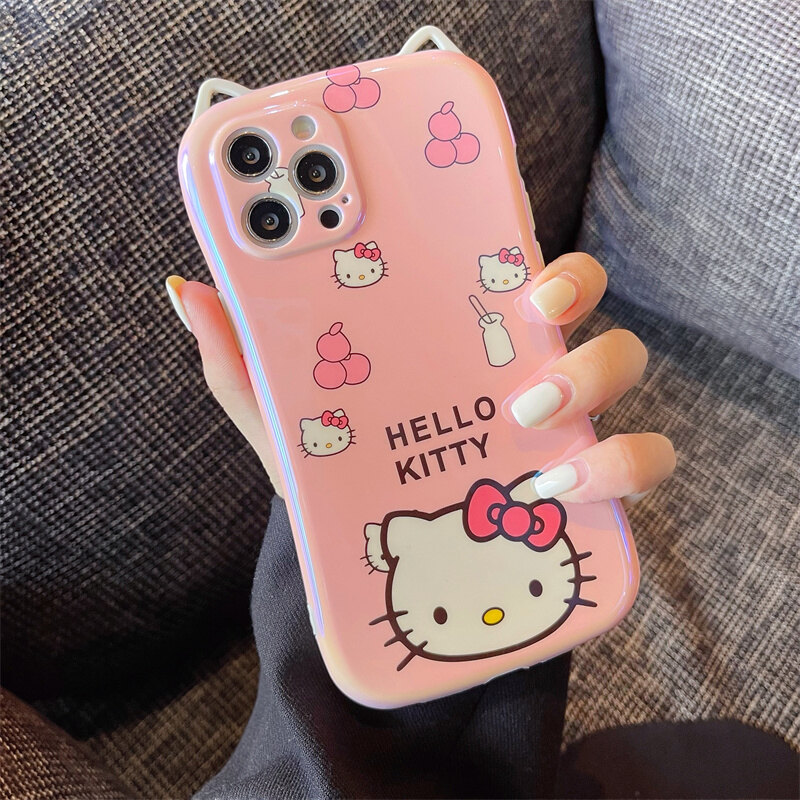 Cute kitty cat pattern phone case for iphone 11 12 13 pro max case cartoon cute phone case for iphone 7 8 plus xr xs max back cover